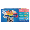 Paquete surtido de 32 unidades de alimento húmedo para gatos Friskies Paté de mariscos favoritos