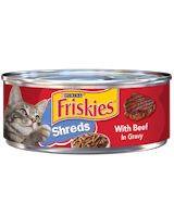 Friskies Shreds With Beef in Gravy Wet Cat Food
