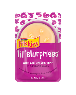 Friskies Lil Slurprises With Saltwater Shrimp Cat Food Compliment Friskies Lil Slurprises With Saltwater Shrimp Cat Food Compliment