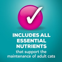 Incluye todos los nutrientes esenciales que favorecen la salud de los gatos adultos