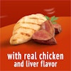 With real chicken and liver flavor
