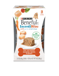 beneful incredibites wet pate chicken dog food