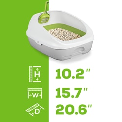 Tidy Cats Breeze Original Kit measurements 10.2 x 15.7 x 20.6