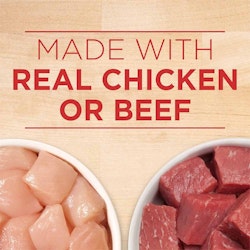 Made with real chicken or beef
