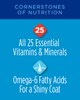 cornerstones of nutrition, all 25 essential vitamins and minerals, omega-6 fatty acids for shiny coat