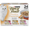 Fancy Feast Sliced Poultry Favorites in Wet Cat Food Gravy 24 Ct Variety Pack