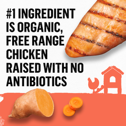 el ingrediente principal es pollo orgánico de granja sin antibióticos