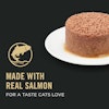 Hecho con carne real de salmón para lograr un sabor que los gatos aman