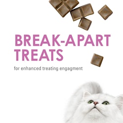 Break-apart treats for enhanced treating engagement.