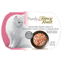 Fancy Feast® Purely Fancy Feast® Natural Wild Alaskan Salmon & White Meat Chicken Wet Cat Food in a Delicate Broth