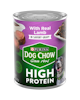 Dog chow high protein wet food in savory gravy with lamb