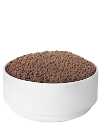 Bowl of beef and chicken wet dog food