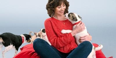 Woman with puppies
