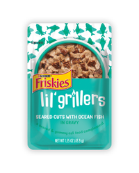 Friskies Lil Grillers with Ocean Fish in Gravy Cat Food Topper