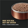 Made with real beef and chicken for a taste dogs love