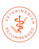 logotipo de recomendado por veterinarios