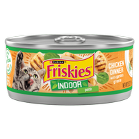 Purina Friskies Indoor Cat Food Pate Chicken Dinner With Garden Greens  