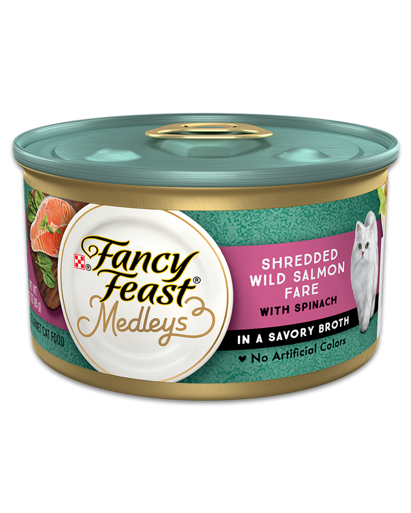 Fancy Feast Medleys Shredded Wild Salmon Wet Cat Food | Purina US