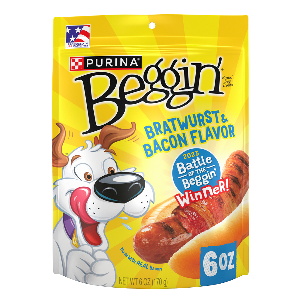 Beggin' Dog Treats Bratwurst and Bacon Flavor | Purina US