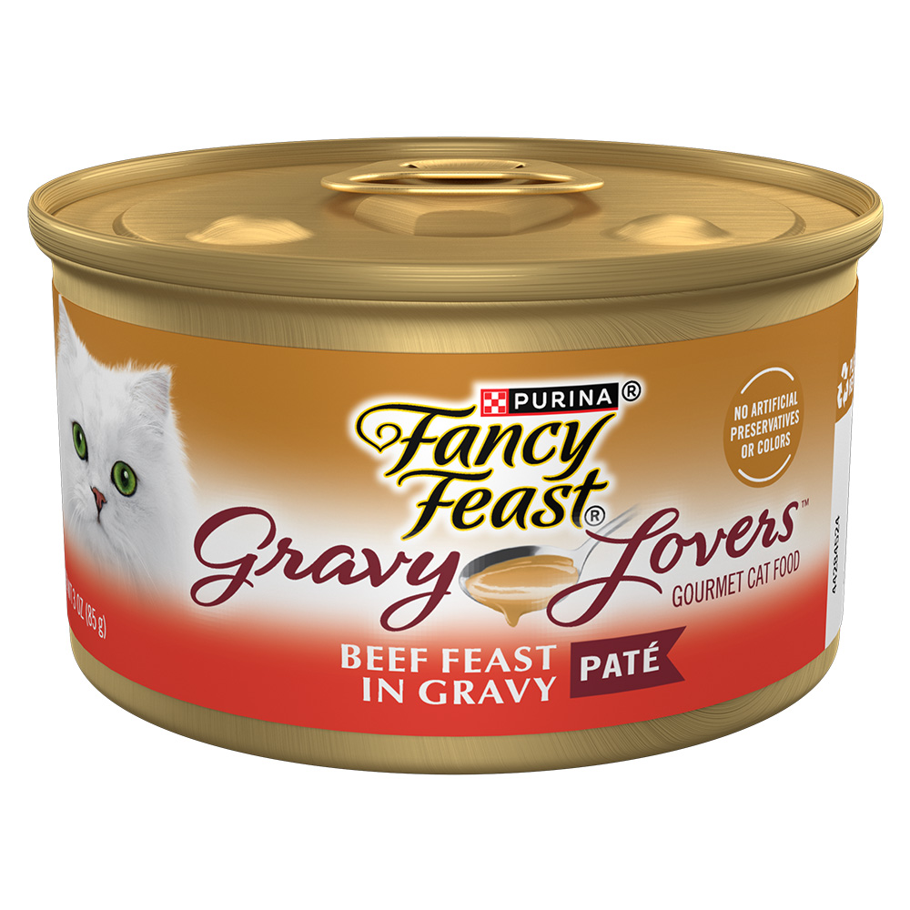 Fancy Feast Gravy Lovers Beef Pate in Gravy Wet Cat Food Purina