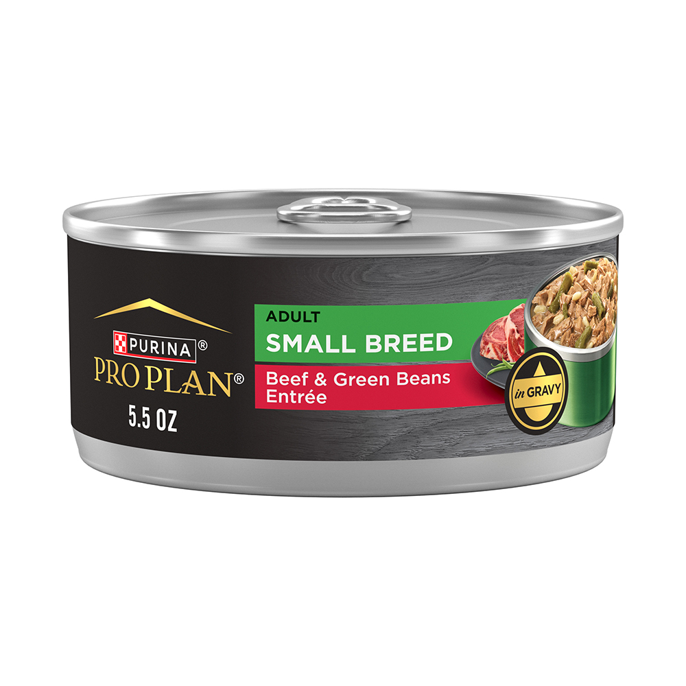 Pro Plan Small Breed Beef Green Beans in Gravy Wet Dog Food Purina