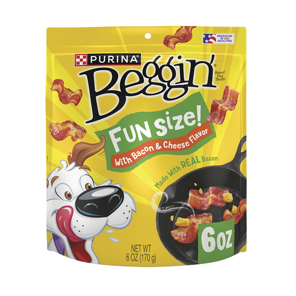 Beggin Fun Size Bacon Cheese Flavor Dog Treats Purina US