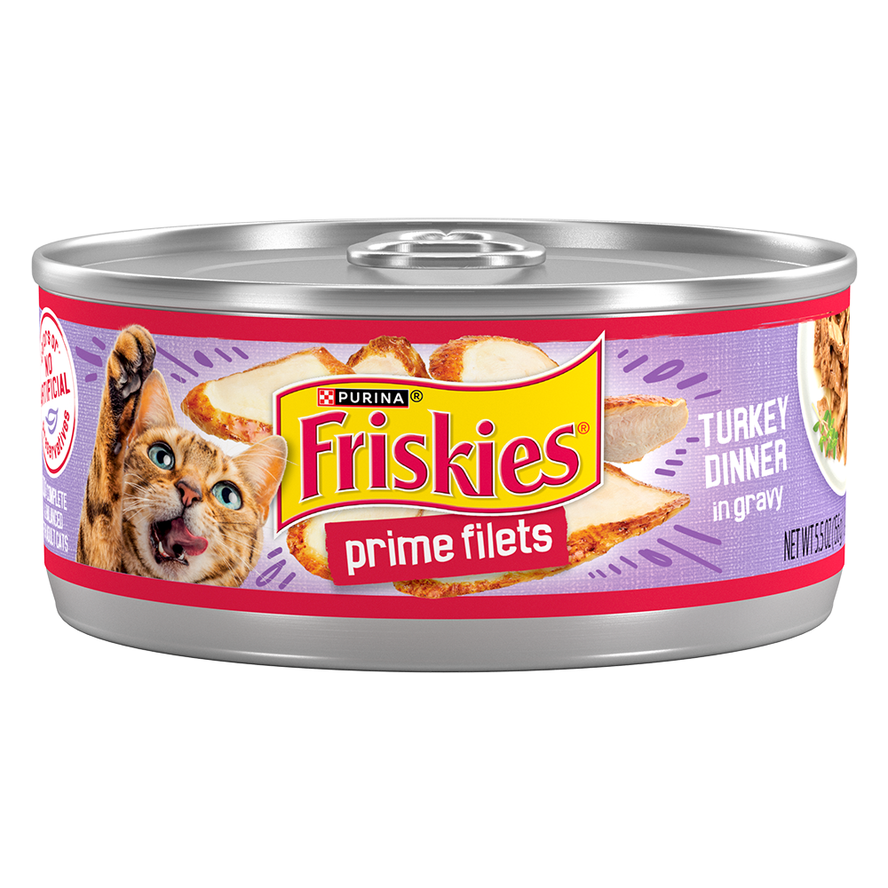 Friskies Prime Filets Turkey Dinner In Gravy Canned Cat Food