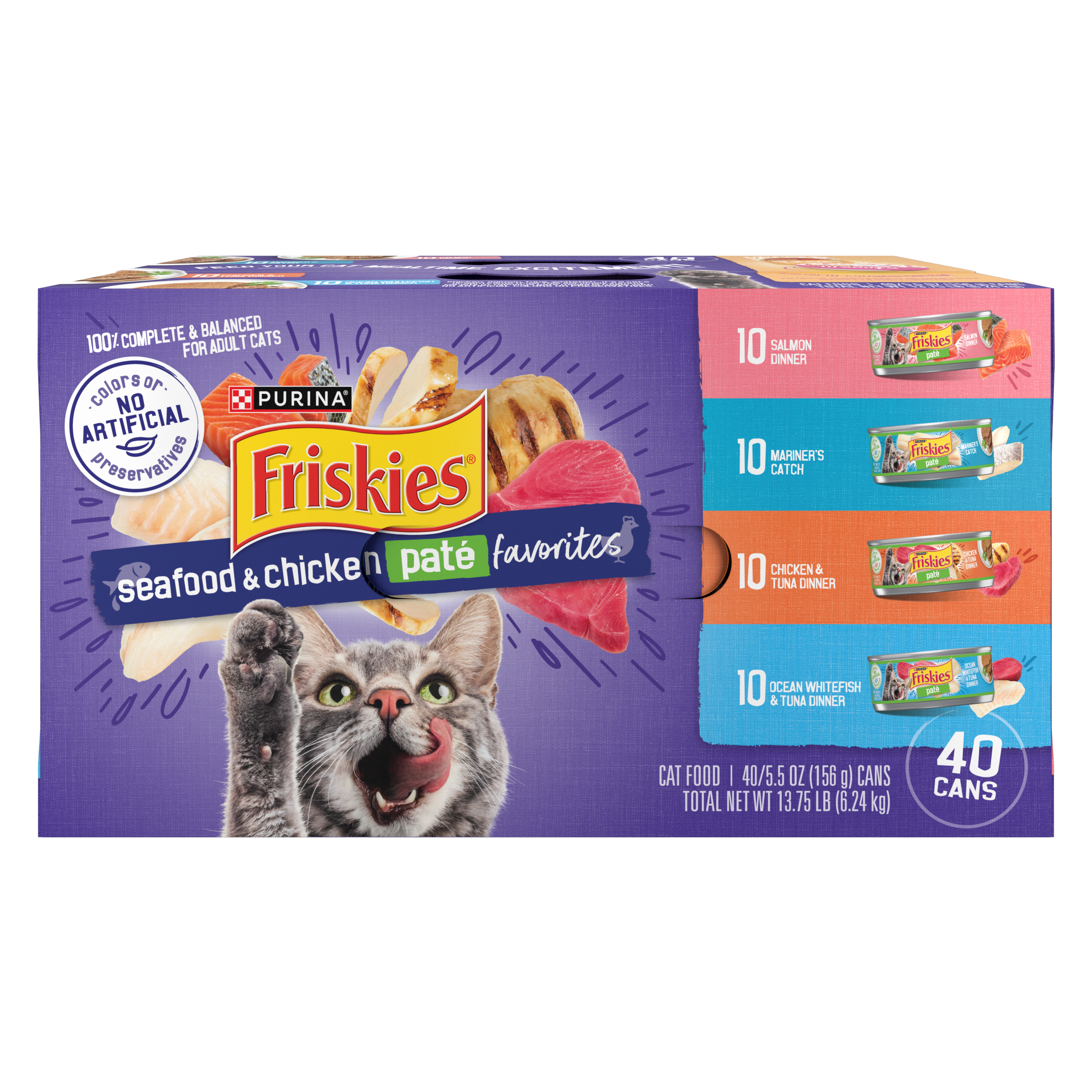 Friskies Seafood Chicken Paté Wet Cat Food Variety Pack Purina US