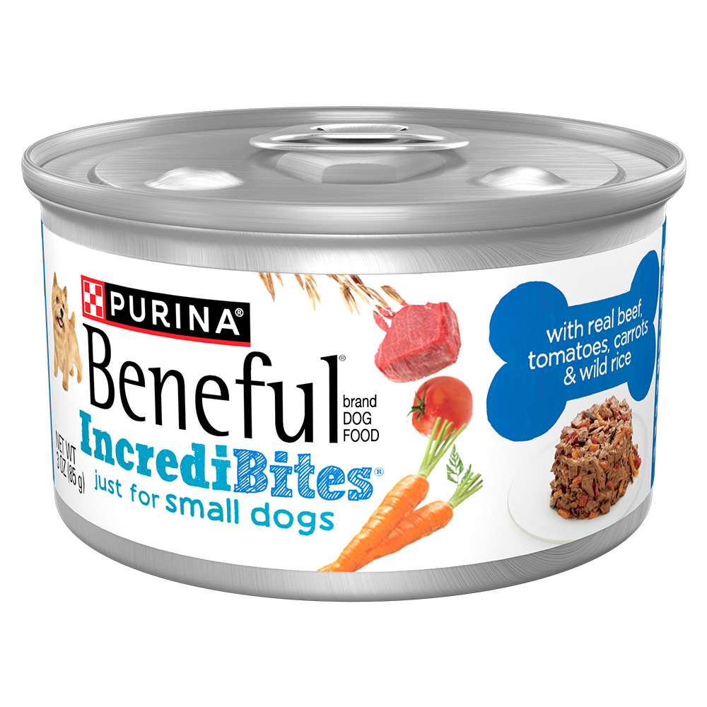Beneful IncrediBites for Small Dogs with Beef, Tomatoes, Carrots and Wild Rice Canned Dog Food