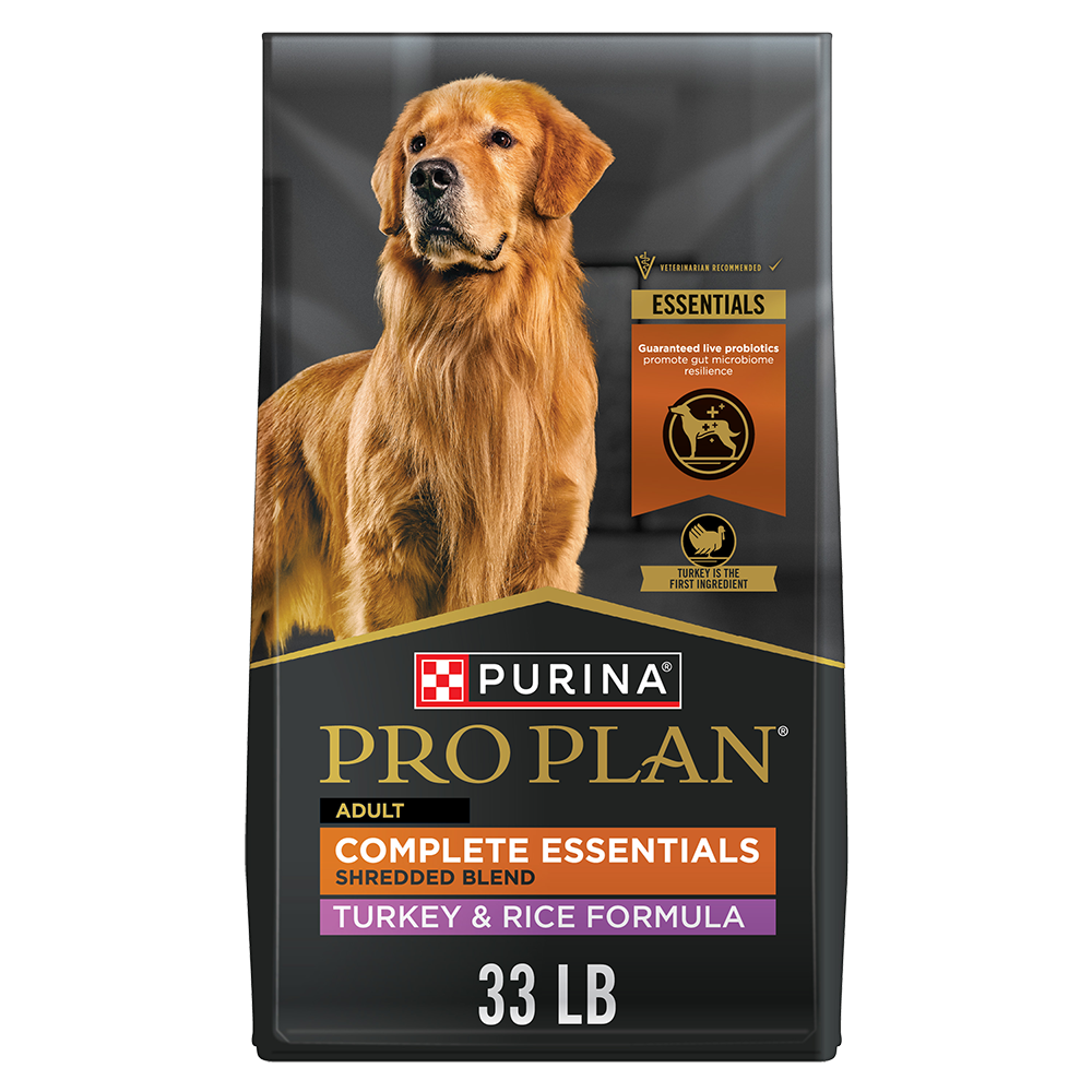 Purina Pro Plan Complete Essentials Shredded Blend Turkey & Rice High Protein Dry Dog Food