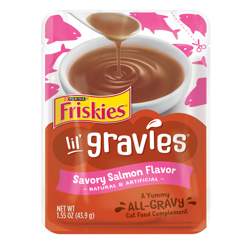 Friskies Lil' Gravies Salmon Gravy Wet Cat Food Topper | Purina US