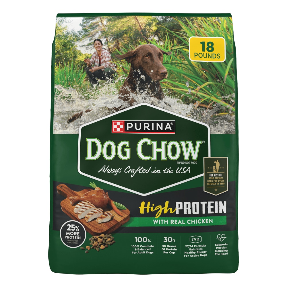 Dog Chow High Protein Adult Dry Dog Food with Real Chicken