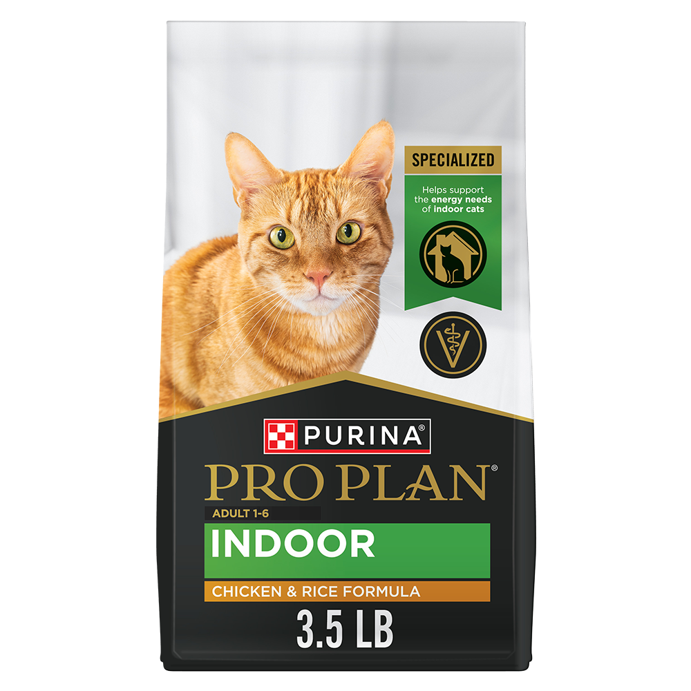 Pro Plan Indoor Adult Chicken and Rice Dry Cat Food | Purina US