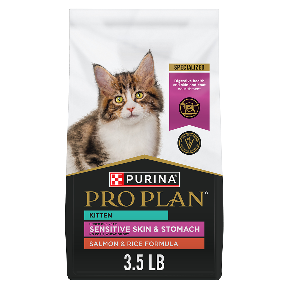Pro Plan Sensitive Skin & Stomach Dry Salmon Kitten Food