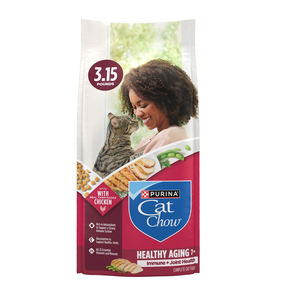 Cat Chow Healthy Aging Chicken 7+ Senior Dry Cat Food Purina US