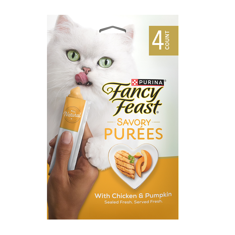 Fancy Feast Savory Purees Pumpkin Lickable Cat Treats | Purina US
