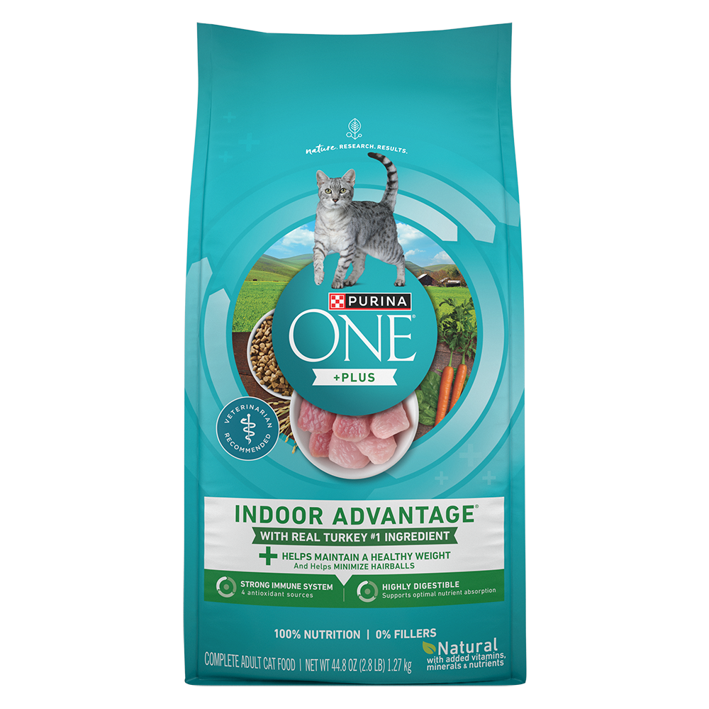 Purina ONE +Plus Indoor Advantage Turkey Dry Cat Food | Purina US