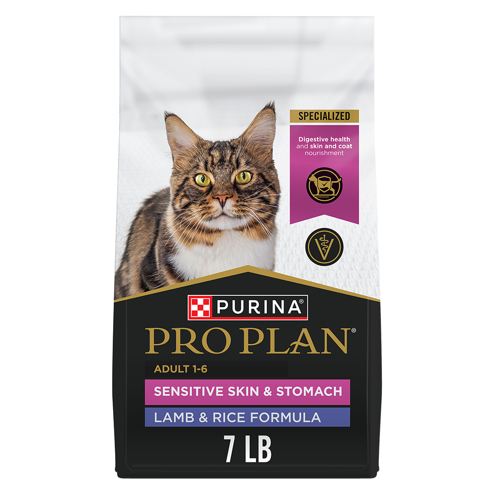 Pro Plan Sensitive Skin & Stomach Lamb Dry Cat Food | Purina US