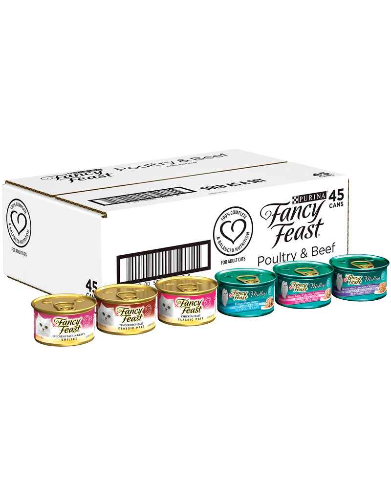 Fancy feast poultry on sale and beef classic pate