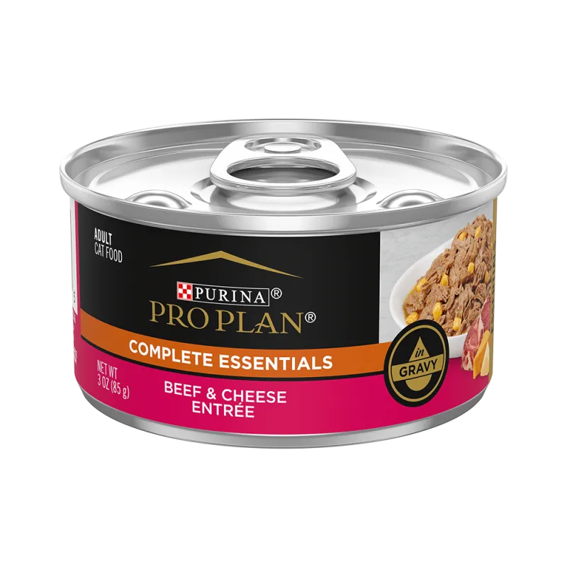 Pro Plan Complete Essentials Beef & Cheese Entrée Wet Cat Food in Gravy