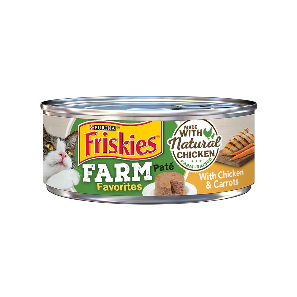 Friskies Farm Favorites Paté With Chicken & Carrots Wet Cat Food