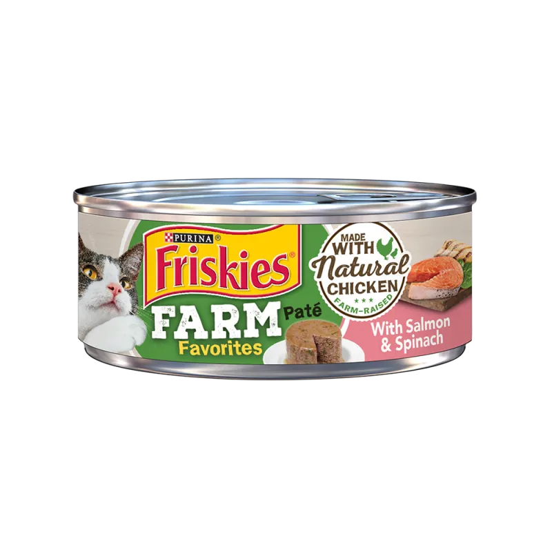 Friskies Farm Favorites Paté With Salmon & Spinach Wet Cat Food