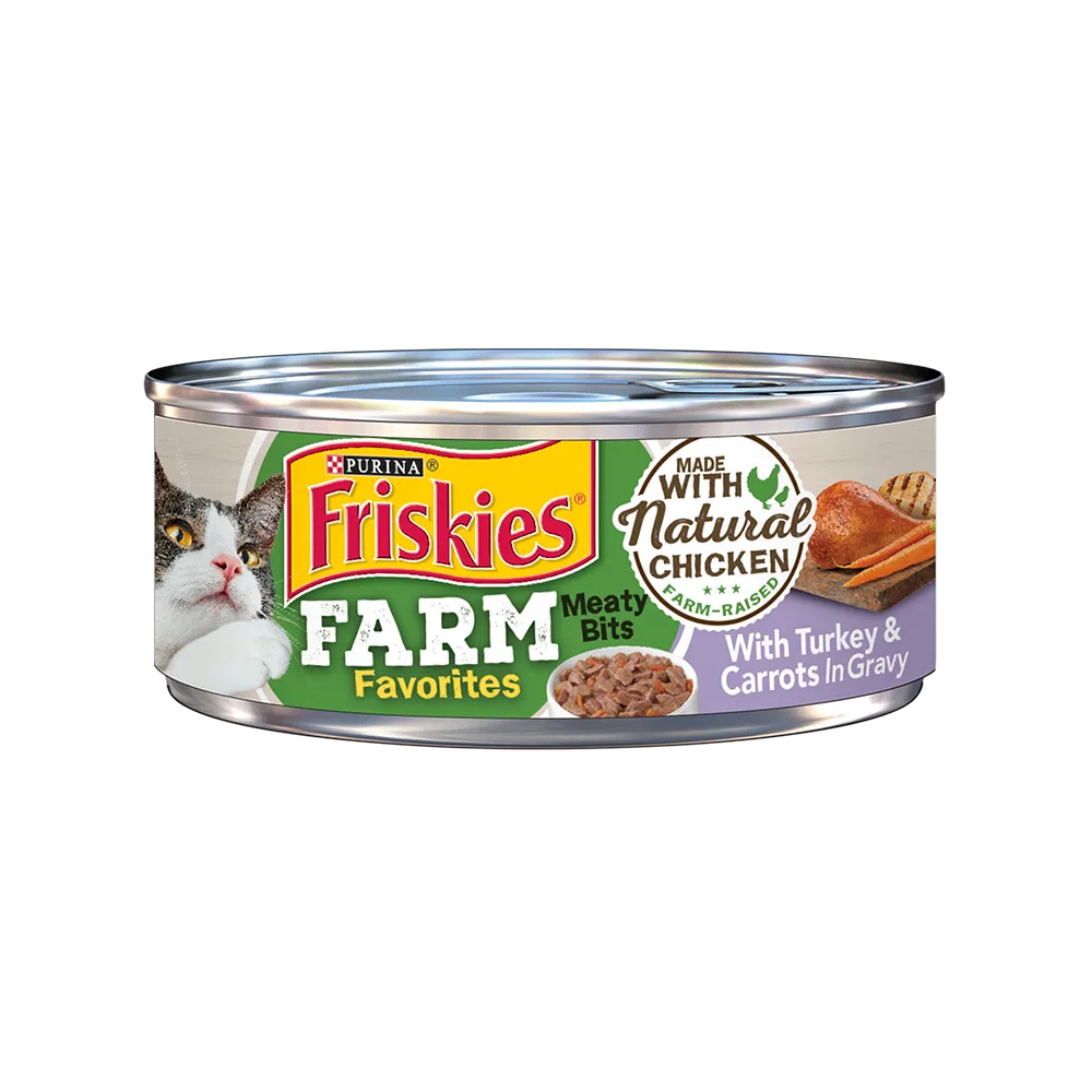 Friskies Farm Favorites Meaty Bits With Turkey & Carrots In Gravy Wet Cat Food