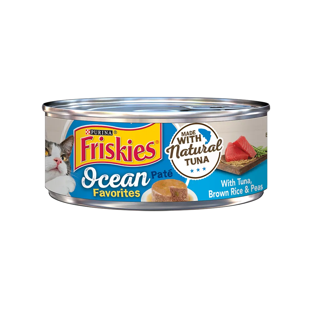 Friskies Ocean Favorites Paté With Tuna, Brown Rice & Peas Wet Cat Food