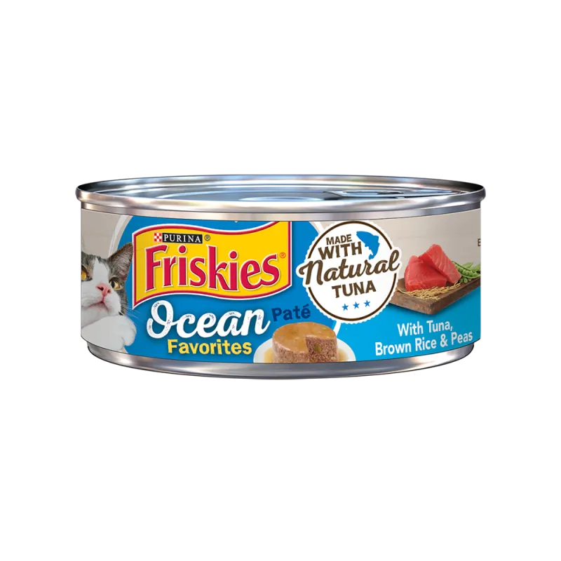 Friskies Ocean Favorites Paté With Tuna, Brown Rice & Peas Wet Cat Food