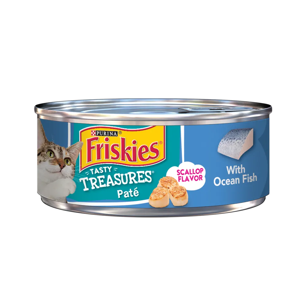 Alimento húmedo para gatos Friskies Tasty Treasures paté con pescado de mar