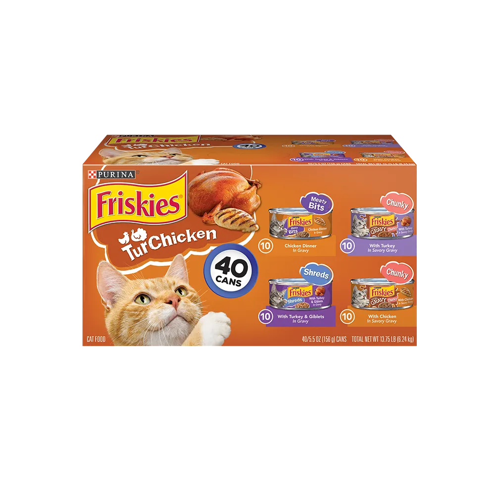 Friskies TurChicken Wet Cat Food 40 Ct Variety Pack