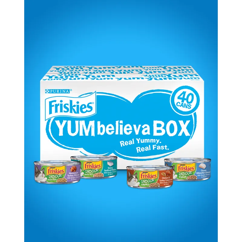 Friskies YUM-stoppable Indoor Adventures Wet Cat Food 40 Ct Variety Pack