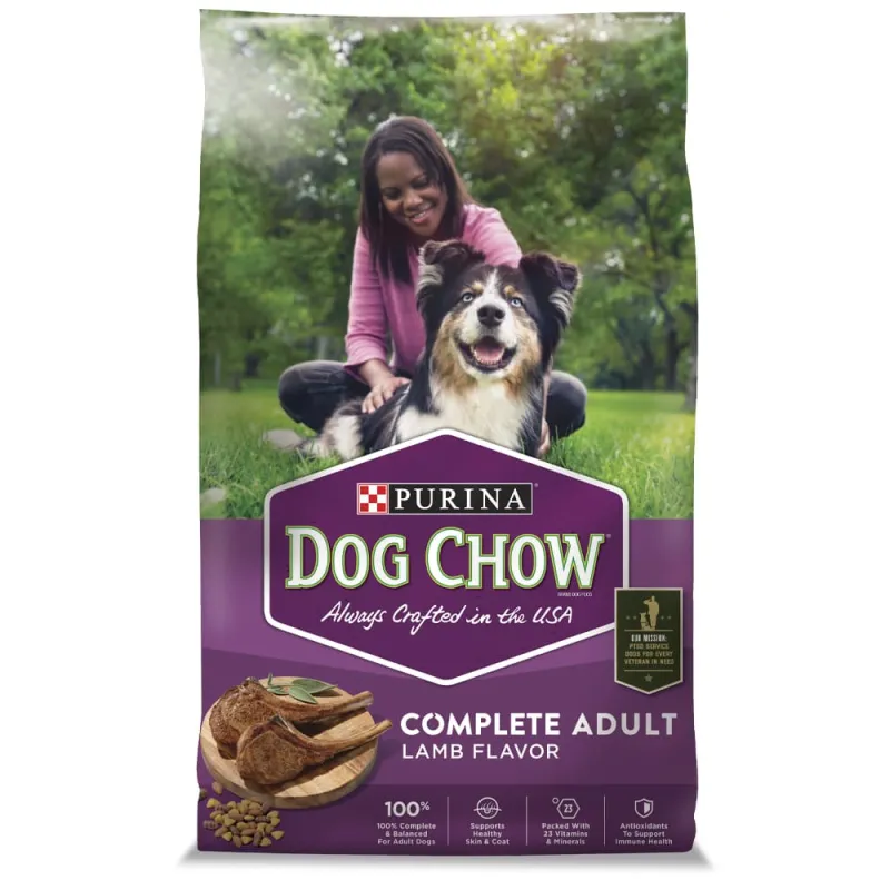 Alimento seco completo sabor a cordero para perros adultos Purina Dog Chow