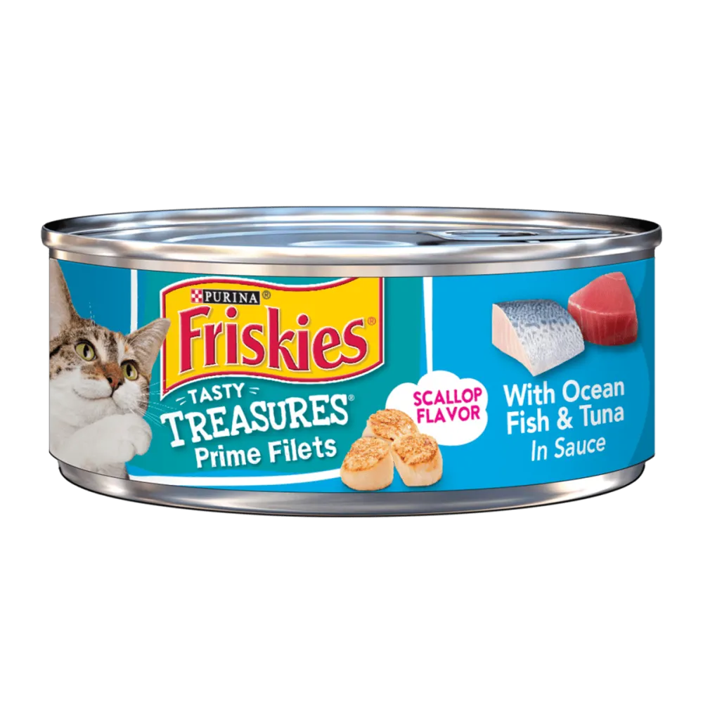 Friskies Tasty Treasures Prime Filets With Ocean Fish & Tuna In Sauce Wet Cat Food